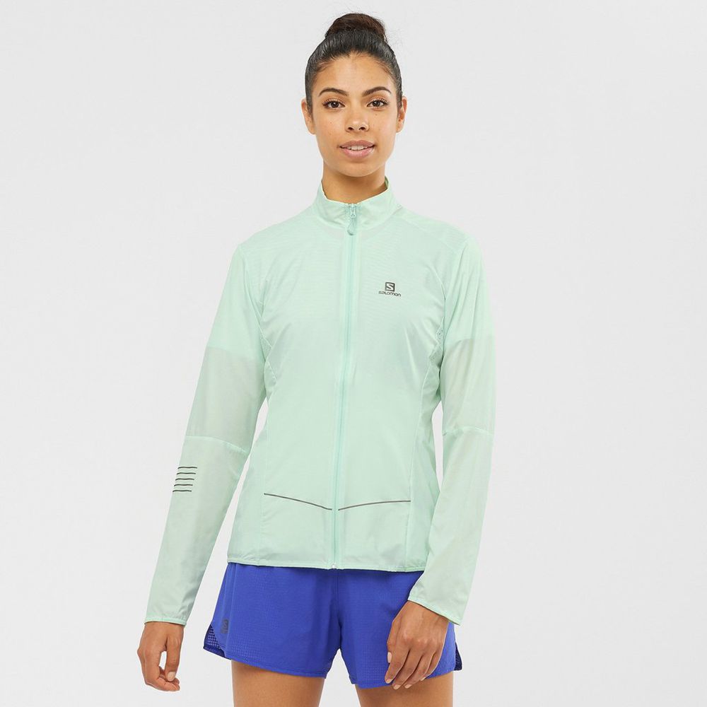 Salomon Israel SENSE - Womens Jackets - Blue (MUTC-53079)